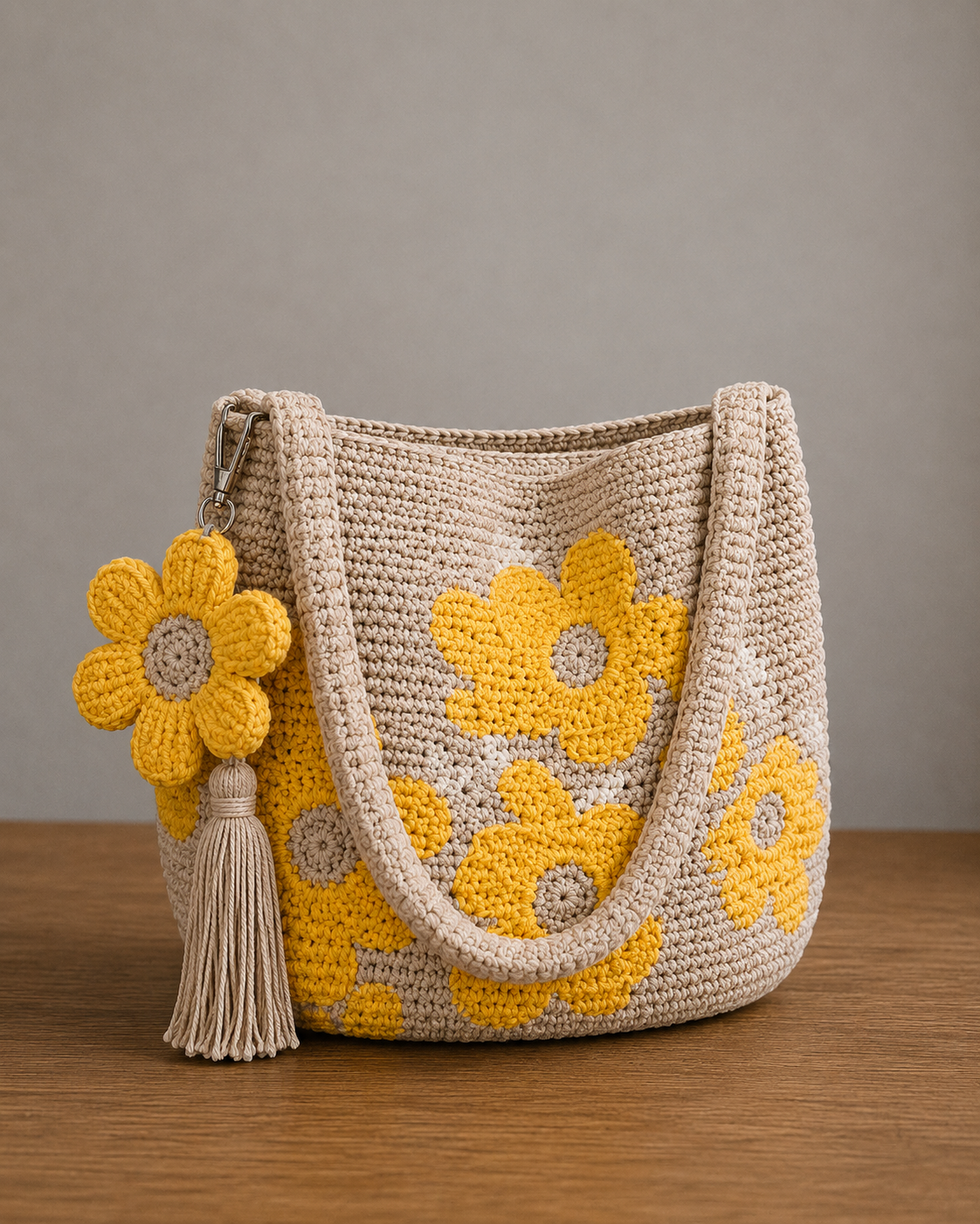Hand-Crocheted Flower Bag