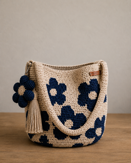 Hand-Crocheted Flower Bag