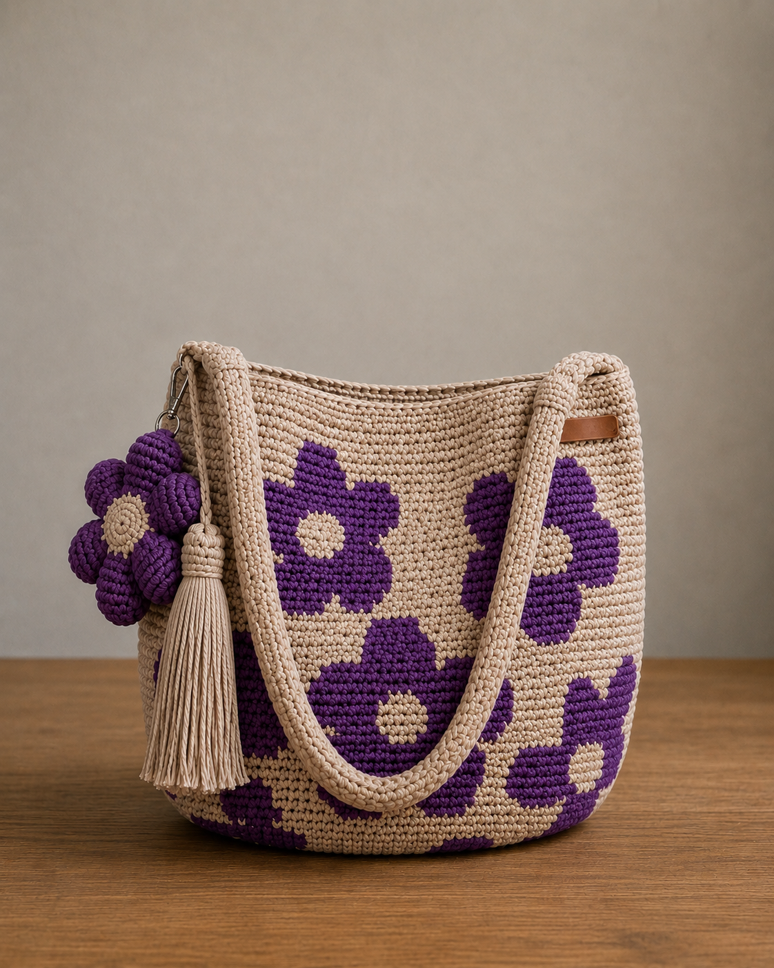 Hand-Crocheted Flower Bag